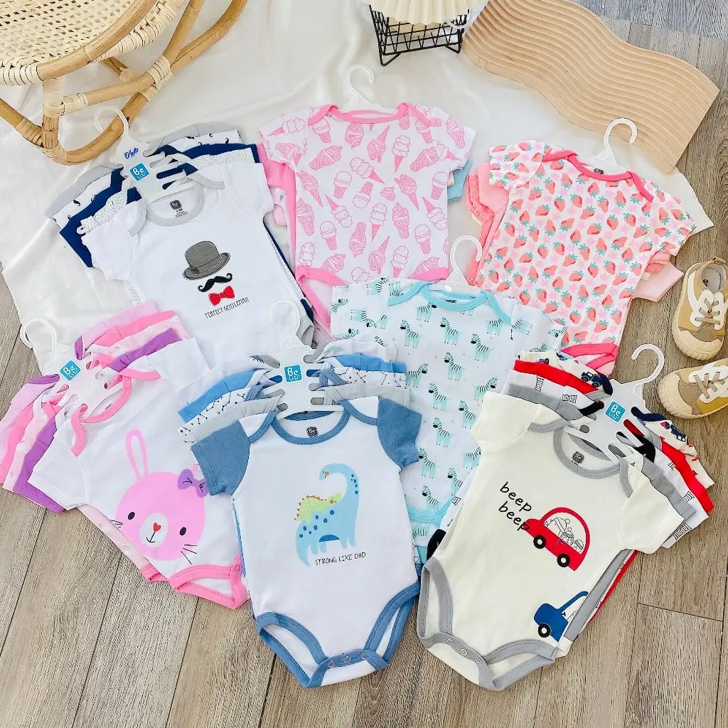 Set 5 Body Chip cotton cho bé trai/gái